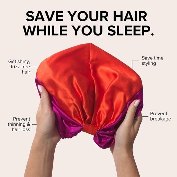 Silke Women s The Poppy 100% Mulberry Silk Hair Wrap/Bonnet, One Size (XS-XL) main image 6